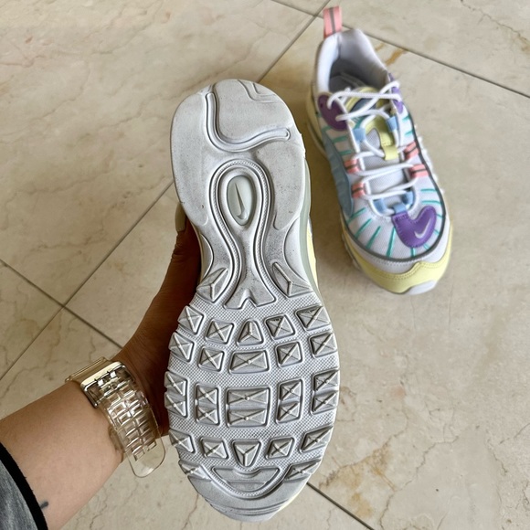 Nike Air Max 97 Pastel Colour Block Sneaker US 7 Wore Once Super Unique - Picture 8 of 9